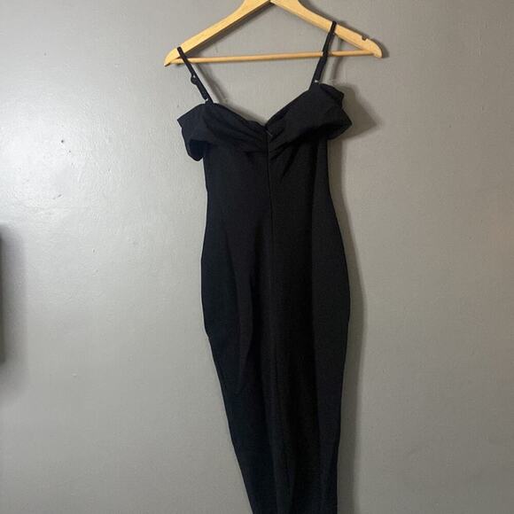 NOOKIE Black Midi Dress Whimsigoth Bodycon Gothic Dark romantic New Size XS 2 - Picture 7 of 11